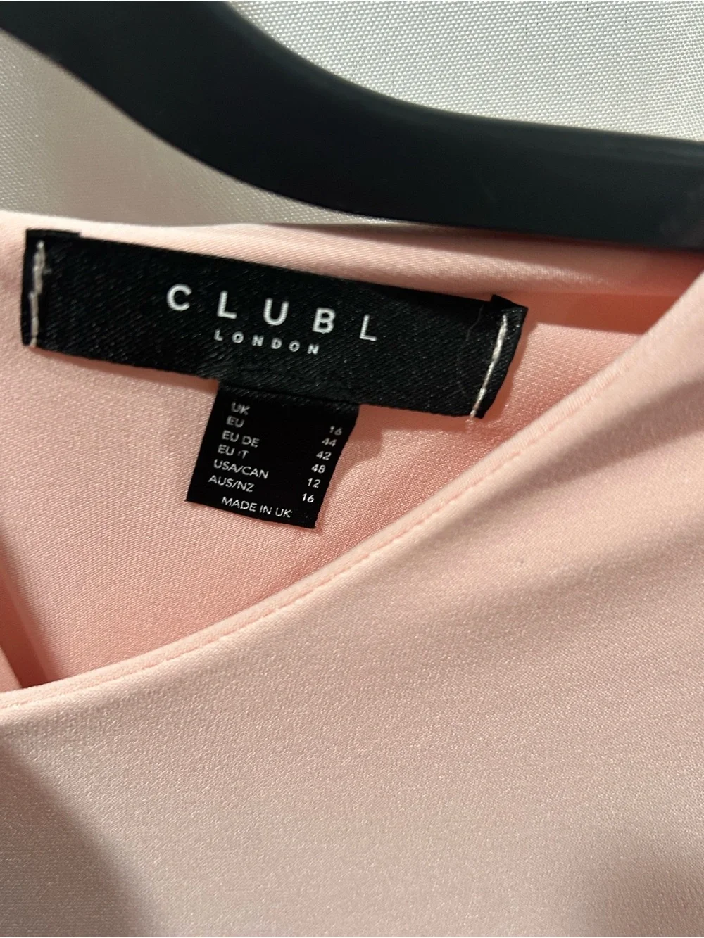 Club L London Blush Pink Maxi Maternity Gown with Cape style name Currant